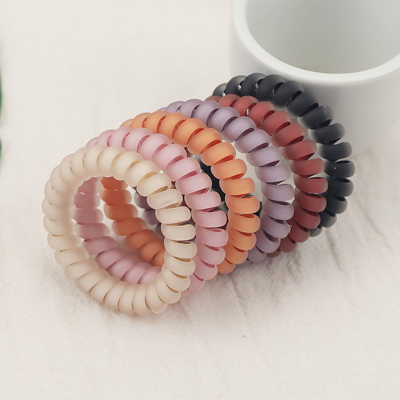 Wholesale Morandi Semi Transparent Matte TPU Hair Scrunchies